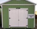 12'x16' Garden Shed with
1 - 6' Double Fiberglass Door
Pay the down payment of 200.00 and we will deliver it for free within 50 miles of the Jonesboro lot.