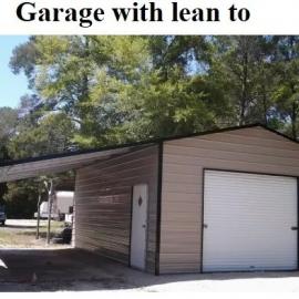 Garage with lean to